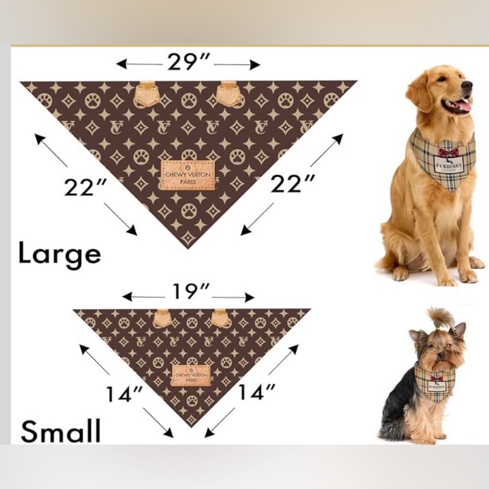 High Fashion Dog Bandana Scarf - Picture 3 of 3